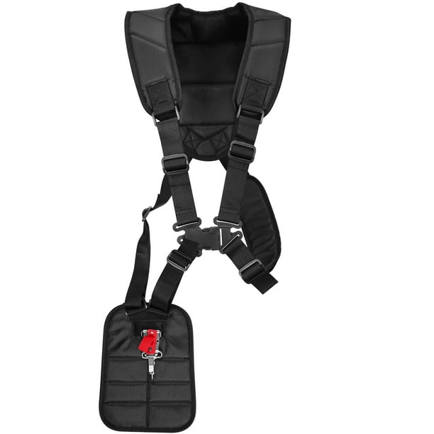 BRIGHTFUFU WINOMO - Arnés universal de doble hombro para desbrozadora, con gancho de transporte (negro), 1 unidad