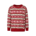 thumbnail image 3 of Kmbangi Femmes Pull Pull en Maille Manches Longues Col Rond Plaids d'Hiver, 3 of 9