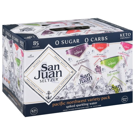 San Juan Seltzer PNW Variety Pack, 12 Pack, 12 oz Cans
