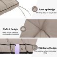 thumbnail image 3 of SDJPOI Outdoor Swing Cushions, Porch Swing Cushions 2-3 Seater Replacement with Backrest, Waterproof Thicken 4" Bench Cushion with Ties for Patio Porch Lawn and Garden, 3 of 8