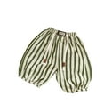thumbnail image 2 of RMGVDSD Toddler Boys Pants Kids Baby Boy Girl Casual Striped Pants Elastic Waist Basic Harem Long Pants Bloomers Loose Fit Trousers 6-12 Months/Green, 2 of 3