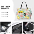 thumbnail image 5 of Yiaed Bright Peach Print Large Capacity Beach Travel Bag - Waterproof Zipper Vacation Tote for Sandproof Storage, and Camping, 5 of 5