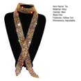thumbnail image 4 of CSChome Men Tie Men Tie - Long Adjustable Hollow Out Lightweight Dance Stage Show Performance, 4 of 7
