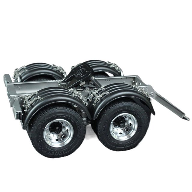 Remorque de Transfert en Métal à 2 Axes pour Camion Rc Tamiya 1/14