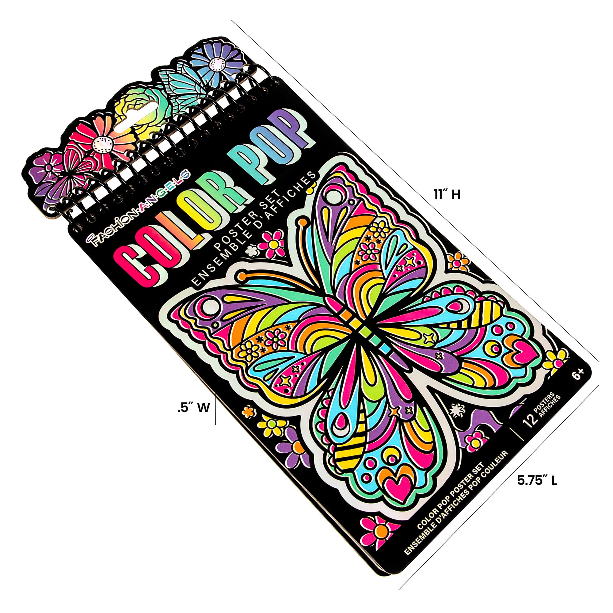 Fashion Angels Color Pop Compact Poster Set with 18 Perforated Posters