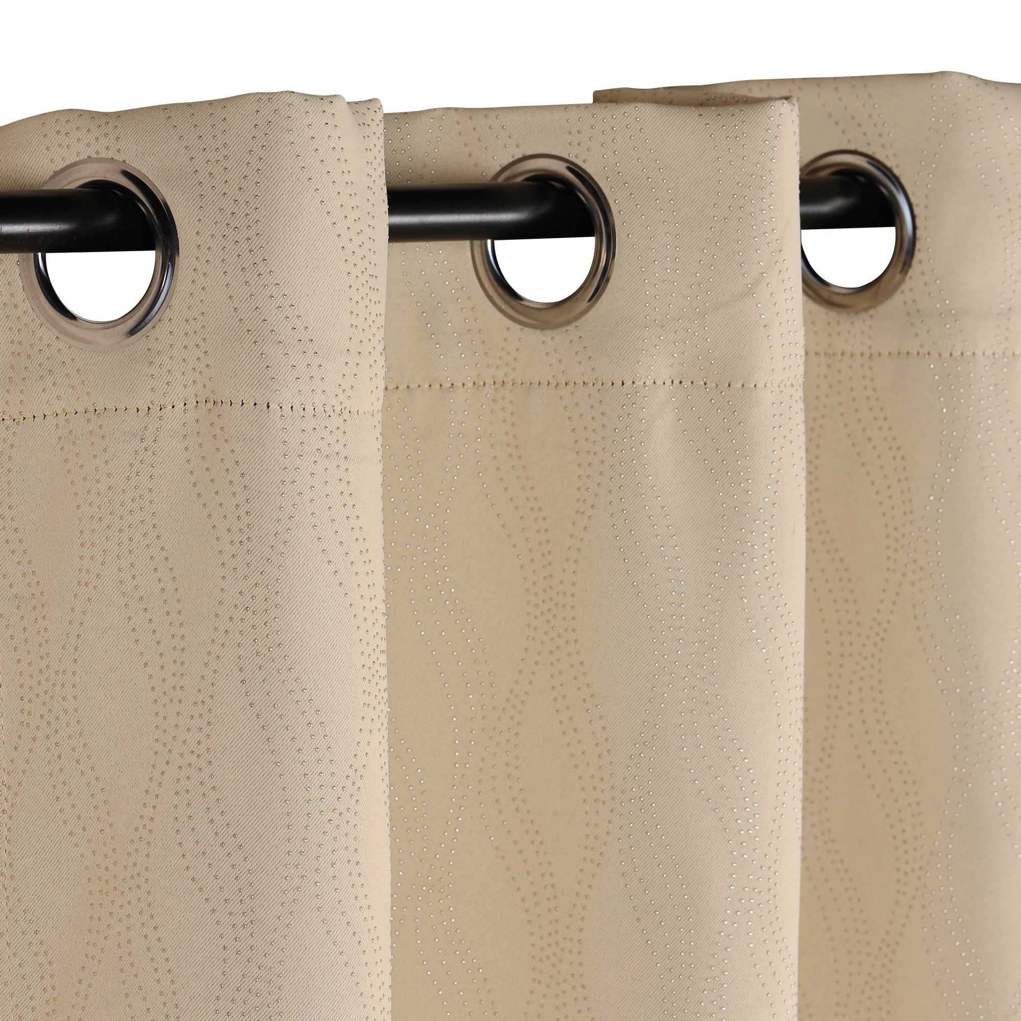 Superior Zuri Blackout Curtains, Grommet Header, Set of 2, 52" X 84", Ivory