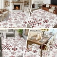 thumbnail image 5 of 8x10 Area Rugs for Living Room, White Snowflake Christmas Non Slip Area Rugs for Kitchen Bedroom Entryway, Xmas Winter Abstract Art Washable Carpet Runner Rug Floor Mats for Bedroom Home Decor, 5 of 9