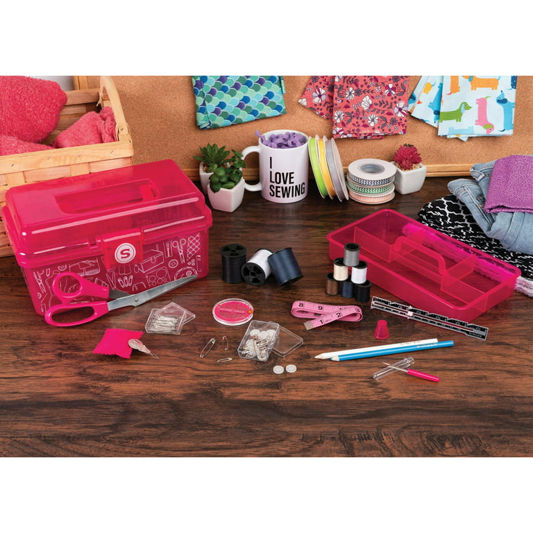 Singer® Beginners Pink Sewing Kit In Designer Pouch