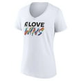thumbnail image 2 of Women's White USC Trojans Love Wins V-Neck T-Shirt, 2 of 3