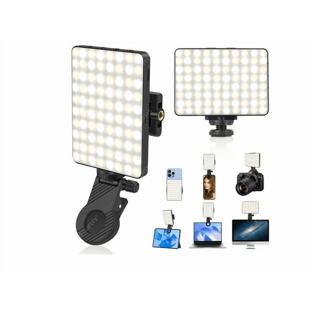 Xtellar Light Clip Portátil Para Teléfono color blanco Luz De Relleno Recargable 1500mAh Clip on Light, CRI 80+, 3 Modos De Luz Iluminación