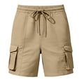 thumbnail image 1 of CHUMUD Cargo Shorts for Women Quick Dry High Waist Drawstring Work Shorts Multi Pockets, 1 of 6