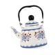 thumbnail image 3 of Hervidor de agua de té de esmalte hervidor de agua caliente, 1.7L, hervidor de estufa, elegante, decoración de la cocina decoración de hojas de hojas Estilo B, 3 of 10