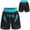 Black&Light Blue, variant on Hansber Kids Boys Sequin Applique Shiny Letter Printed Boxer Kickboxing Training Shorts Side Split Satin Hot Pants Black&Gold 14