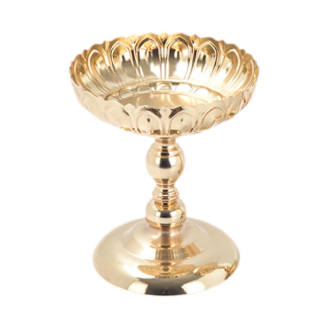 Jarrón de centro de mesa Macarena dorado 25 cm x 29 cm
