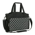 thumbnail image 1 of Bolsa organizadora de hilo con correa para el hombro, estuche de viaje de gran capacidad, soporte para hilos, múltiples bolsillos para ovillos de hilo Negro, 1 of 7