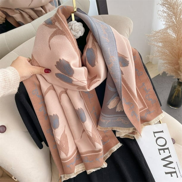 Pashmina gruesa de Cachemira para mujer, chal cálido de marca de lujo, 180x65cm, manta, Bufanda para el cuello, Echarpe, invierno, 2022 Fivean unisex