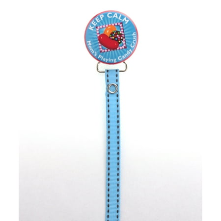 Candy Crush Ribbon Pacifier Clip