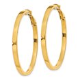 thumbnail image 2 of 14K Yellow Gold 3x40mm Polished Round Hoop Earrings, 2 of 4