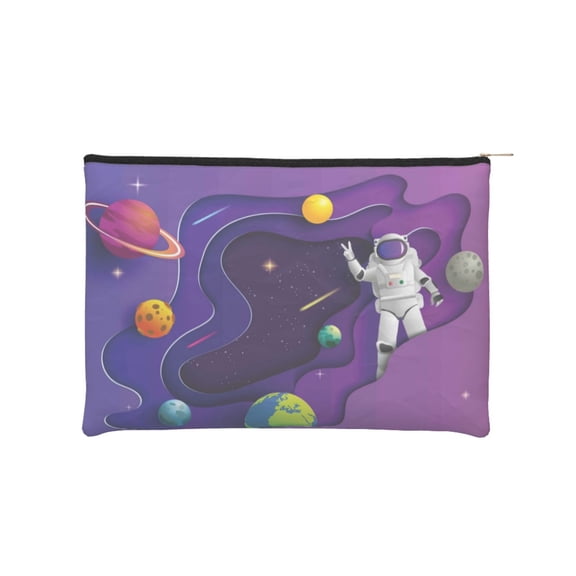 Vsdgher Astronaut DuPont paper portable toiletry bag for Women&Men Camping Outdoor Tent Home Office,Hanging Hook, Water-resistant Makeup Cosmetic Bag