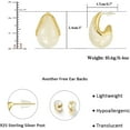 thumbnail image 6 of Acrylic Teardrop Earrings for Women, 14K Gold Plated Resin Chunky Hoop Earrings, Lightweight Hollow Open Drop Hoops Translucent Hypoallergenic Vintage Fashion Jewelry Gifts, 6 of 8