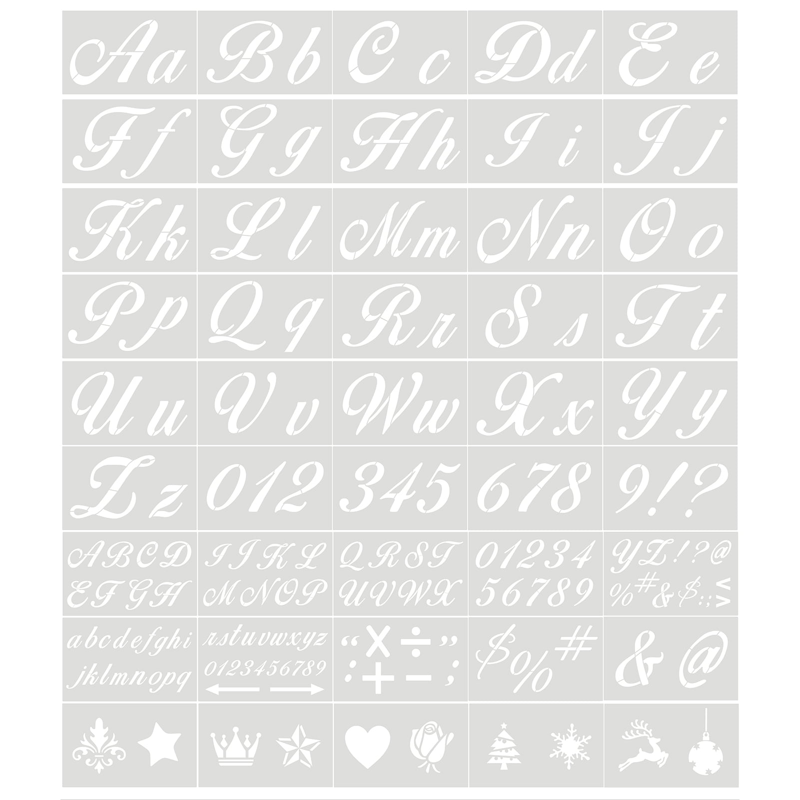 Mocoosy 40Pcs Large Letter Stencils for Painting on Wood - 6 inch