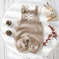 thumbnail image 6 of Generic Kid's Sweater Sets Baby Knit Romper Cotton Sleeveless Boy Girl Snow Sweater Clothes Baby Jumpsuit Outfits for Fashion Casual Breathable Clothing (0-3 Months,Khaki), 6 of 7