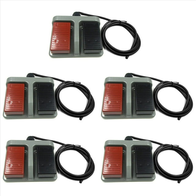 5X Instant Plastic Foot Switch Infinite Double Pedal Two-Way Dual-Use Tumble Switch,5 x Foot switch,Gray