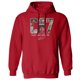 thumbnail image 1 of Sudadera con capucha Cup & Branch Homenaje a Ronaldo Roja Talla L, 1 of 1