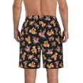 thumbnail image 3 of Yiaed Rose Flower Bear Print Men's Swim Trunks with Lining Quick Dry Sports Shorts Beach Shorts Boardshorts-XX-Large, 3 of 5