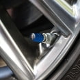 thumbnail image 2 of The Circle Game Tire Rim Wheel Aluminum Valve Stem Caps - Blue, 2 of 3
