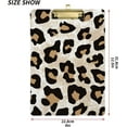 thumbnail image 2 of FMSHPON Modern Leopard Pattern Clipboard Hardboard Wood Nursing Clip Board and Pull for Standard A4 Letter 13x9 inches, 2 of 7