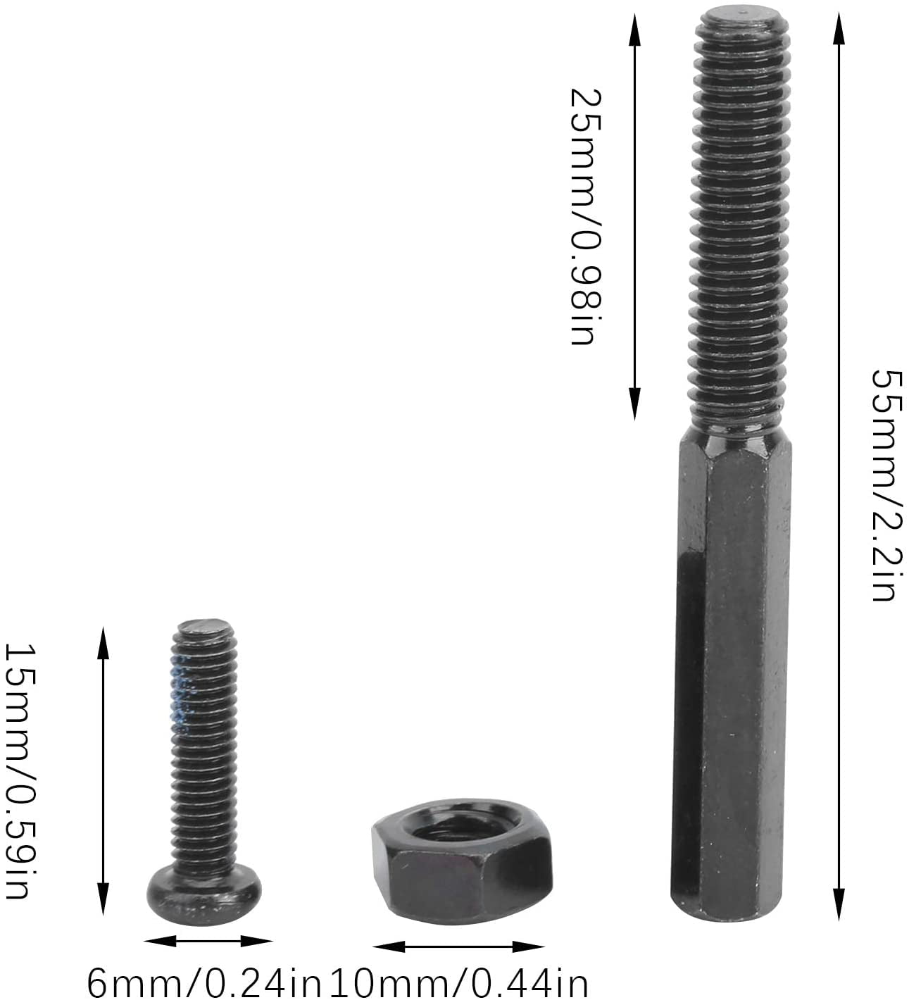 LQ Industrial Shaft Locking Screw Kit Scooter Locking Screw Folding Handle Place Eye-Screw Nuts Replacem 