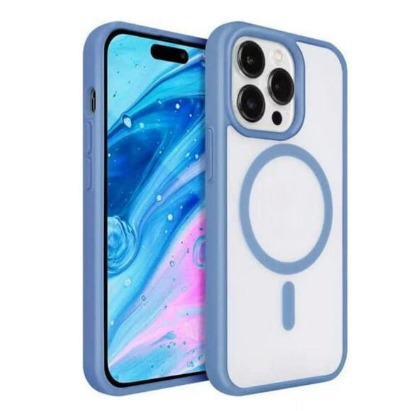 Funda Transparente Clear Case Para Iphone 16 pro max MR. GADGETS Azul sierra