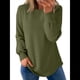 thumbnail image 2 of Sudadera de Mujer con Cuello Redondo, Larga, Corte Asimétrico y Dobladillo Curvo Verde L, 2 of 7