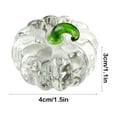 thumbnail image 3 of Glass Pumpkin Decor Ornament for Thanksgiving Halloween Home Table Centerpiece Decorations, Pressed Glass Figurine with Intricate Texture, Ideal Gift for Holiday Party Office Desk Shelf Mantel, 3 of 6