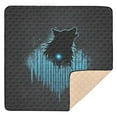 thumbnail image 6 of WOBOGO Dark Wolf Blue Wave Baby Playmats Extra Large Waterproof Rollable Activity Pads for Toddlers 50×50inch, 6 of 7