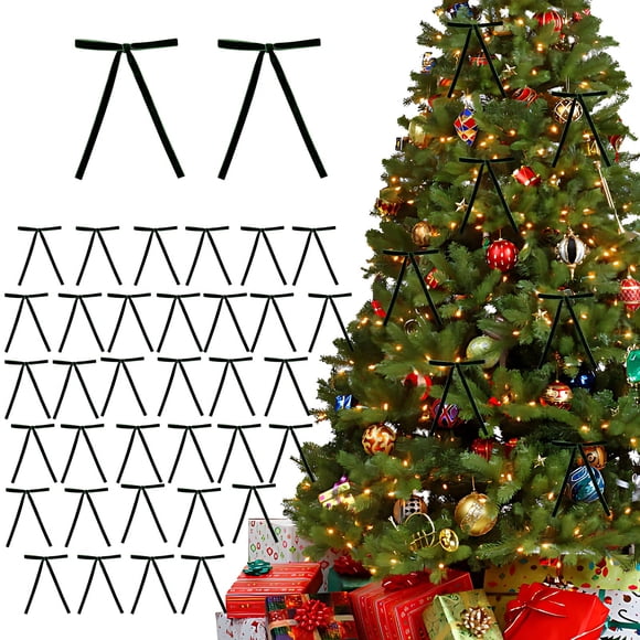 Decoración para el hogar con nudo de terciopelo, 36 piezas, lazo de terciopelo para árbol de Navidad, corona decorativa, decoración de habitación, hogar y cocina, artículos esenciales para dormitorio,