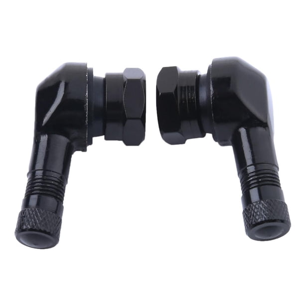 Vástagos de válvula de neumático de motocicleta llanta de aluminio de 90° 113mm negro 2 uds.