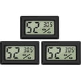 thumbnail image 1 of 3-Pack Mini Digital LCD Thermometer Hygrometer for Home, Office, Reptiles - Measures -50 to 70℃ 10-99% RH, 1 of 5