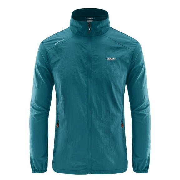 Bcfgryg Stand Collar Sunblock Jacket Men's Thin Breathable Youth Skin Trench Coat Student Sports Coat Men's Cotton Casual Jackets For Travel