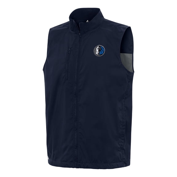 Men's Antigua Navy Dallas Mavericks Brisk Full-Zip Vest