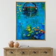 thumbnail image 2 of Designart 'Boat In Blue Lake' Nautical & Coastal Framed Canvas Wall Art Print, 2 of 5