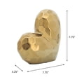 thumbnail image 5 of Decorative Ceramic Heart Sculpture for Home Decor - Ornament for Bathroom, Office, and Living Room Decor - Modern Figurine Accent for Bedroom, Shelf Display, and Coffee Table - 8", Gold & Metallic, 5 of 13