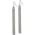 thumbnail image 2 of Stainless Steel Polished Multi Strand Chain Dangle Earrings (68 X 6.5) Made In China sre1545, 2 of 5