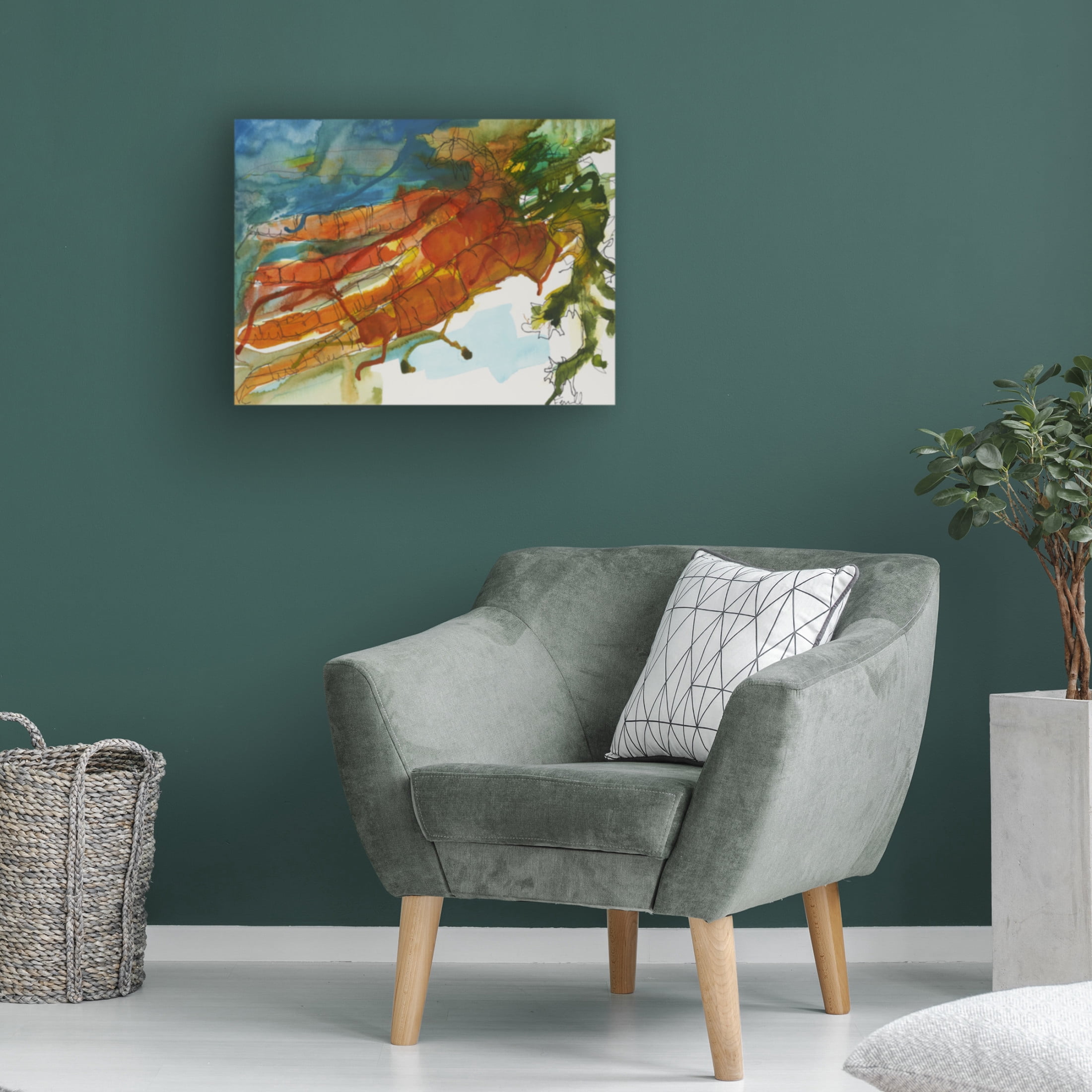 Canvas Wall Art - Erin McGee Ferrell 'Fresh Carrots I' Wall Art for Living Room, Bedroom, or Office Décor by Trademark Fine Art - 24 x 18 Inches