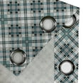 thumbnail image 3 of Ambesonne Checkered Grommet Curtain Single Panel, Modern Country Look, 50"x60", Aqua Pale Grey White, 3 of 5
