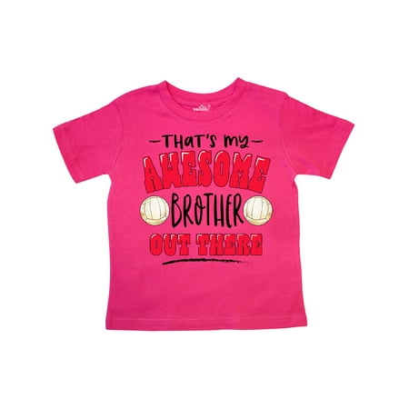

Inktastic That s My Awesome Brother Out There with Volleyballs Gift Toddler Boy or Toddler Girl T-Shirt