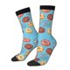 thumbnail image 1 of Fotbe Cute Donut Calcetas Largas con Estampado para Hombre y Mujer – Calcetas de Compresión Transpirables y Elásticas, Viajar y Uso Diario Talla 5-11, 1 of 6