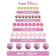 thumbnail image 2 of Bola de espuma HQKJGSYX para decoración de tartas, 50 unidades, feliz cumpleaños, 2 of 6