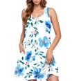 thumbnail image 4 of ZQUUVOU Women's Casual Summer Dress Floral Print Sleeveless Neck Knee Length Skirt Beach Dress Multicolor, 4 of 5